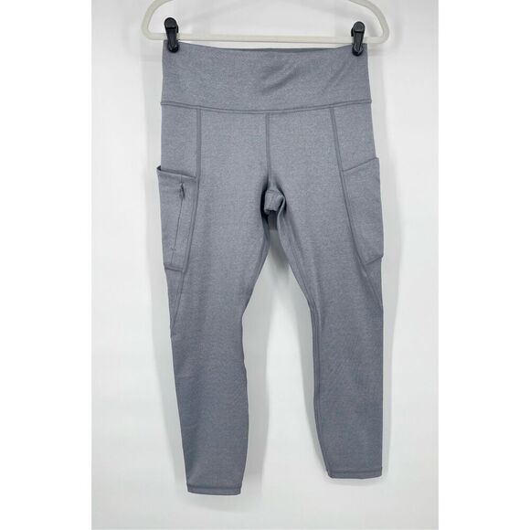 Athleta Salutation Stash Pocket II 7/8 Tight Horizon Grey Powervita Size Medium - Picture 1 of 11
